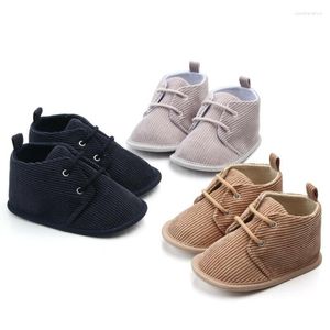 Chaussures de sport pour bébés garçons à lacets Crib Ankel Boots Casual Prewalker