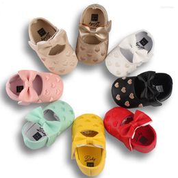 Atletische schoenen baby babymeisjes zachte zool bowknot prinses flats prewalker voor geboren lichte peuter 2022christmas