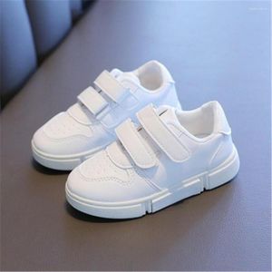 Chaussures de sport enfants baskets plates garçons filles formateurs enfants en cuir solide blanc écolier enfants