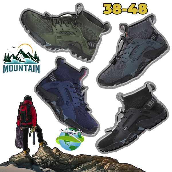 Chaussures de sport hommes respirant homme femme chaussures d'alpinisme randonnée résistant à l'usure baskets baskets coureur décontracté GAI doux noir confortable