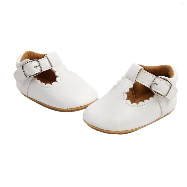 Scarpe da ginnastica Pudcoco Born Baby Infants Girl Leather Walking Decoration Anti-Slip Hollow-out Ruffle Hem Regalo di compleanno Sneaker