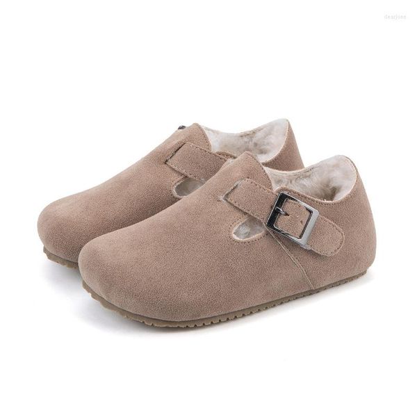 Chaussures de sport chaud enfants sabots japonais hiver décontracté liège semelle en bois filles sabot antidérapant garçon Sneaker