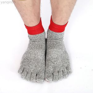 Athletic Socks Anti-Cut Split Teen 5-niveau Cut Resistance Barefoot Beschermende antislip Anti-slip Outdoor Camping Beach Wear-Slip Wandel L220905