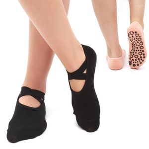 Atletische sokken merk hoogwaardige yoga quick-dry anti-slip demping banden pilates ballet ballet good grip menwomen katoen