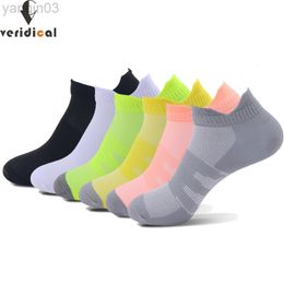 Calcetines deportivos Nylon Tobillo Deportes Compresión Hombres Mujeres Transpirable Secado rápido Desodorante Invisible Bicicleta Correr Viajes al aire libre L220905