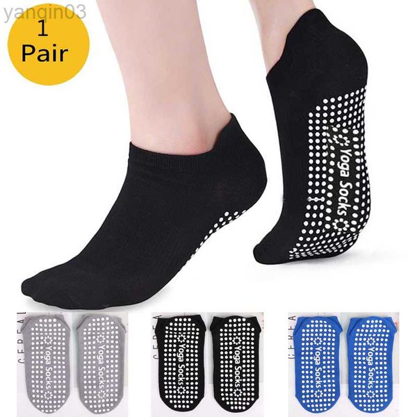 Chaussettes athlétiques femmes anti-dérapant Pilates Ballet danse bonne adhérence gymnase Fitness sport coton L220905