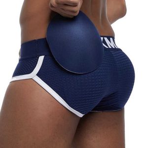 Partidario atlético Hombres Calzoncillos 3D Acolchado Bicicleta Bicicleta MTB Ciclismo Ropa interior Bikini Algodón Shapewear Butt Lifter Ropa interior gay P0812