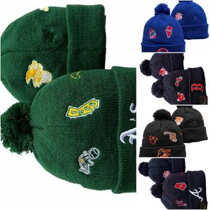 Atletiekmuts Oakland Mutsen SOX LA NY Noord-Amerikaans honkbalteam zijpatch Winterwol Sport gebreide muts Skull Caps