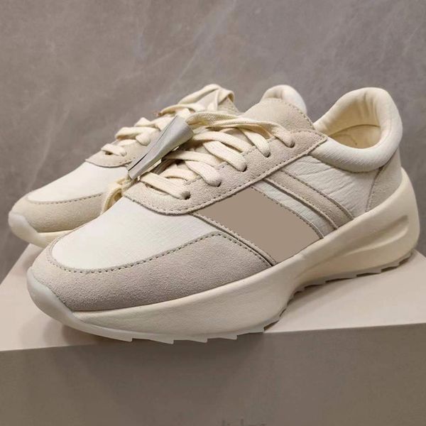 Athlétisme Los Angeles Runner Fears Chaussures de Dieu Sésame Palye FOG L.A. Entraîneur Sude Uppers Baskets Clay Cloud Blanc Gris Hommes Femmes Taille Casual US 13 12 avec boîte