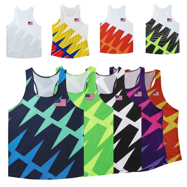 Athletics Tank Top Runnning Speed Fitness Shirt Guys sans manches Vêtements de vêtements pour hommes Athlete Field Singlet Run Gest 240412