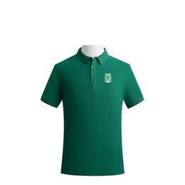 Atl￩tico Nacional Polos pour hommes et femmes chemise haut de gamme en coton peigné double perle couleur unie t-shirt décontracté