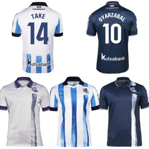 23-24 Equipo del club de fútbol Real Sociedad Jersey 7 BARRENETXEA 10 OYARZABAL 14 KUBO 23 MENDEZ ZUBIMENDI LE NORMAND ZUBELDIA TRAORE MUNOZ SADIQ MERINO Kits de camiseta de fútbol