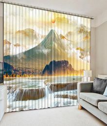 atmosphère 3d rideau moderne rideau en cascade paysage pour le salon8403502