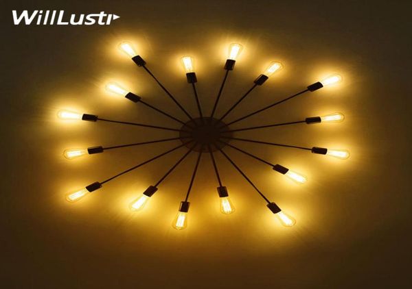 ATomic Starburst Iron Wall Sconce Sputnik Lampe murale Vintage Lighting Restaurant Restaurant Caféd Chambre El Loft Wall Light9305118