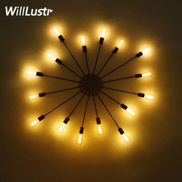 Atomic Starburst Iron Wall Sconce Sputnik applique vintage éclairage salon restaurant café chambre el loft mur light191k