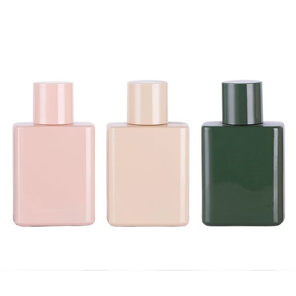 Atomiseur Bouteille de Parfum Vide Forme Carrée 50ml Rose Vert Récipient Rechargeable Parfum Emballage Cosmétique Verre Spary Mist Bouteilles