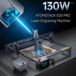 Atomstack X20 Pro 130W Quad-Laser Machine de gravure et de découpe système d'assistance pneumatique intégré graveur CNC haute puissance 20W