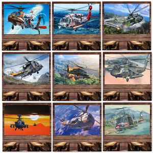 Aanval helikopter Wall Art Poster muur hangende vlag - luchtmacht militaire kunst banner - collectible kunstwerken cadeau door legerfans - luchtvaart kunst decoratief tapijt