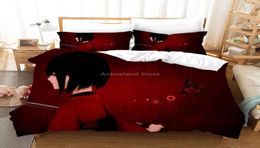 Attack on Titan Bedding Set Red 2021 Nieuwe anime Kids Geschenk dekbedovertrekkingen Sets Coverter Bed Linen Queen King Single Size H09139333060