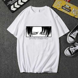 Aanval op Titan Eye T-shirt Anime ronde hals Casual korte mouw Doek Y0809