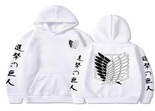 Attack On Titan Sudaderas con capucha divertidas de anime Harajuku Cartoon Shingeki No Kyojin Moda gráfica Sudadera de manga larga de invierno Mujer G10191892517