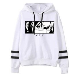 Attack On Titan Hange Eyes Pullover Sudadera Hombres Hip Hop Hoodie Tops H1227