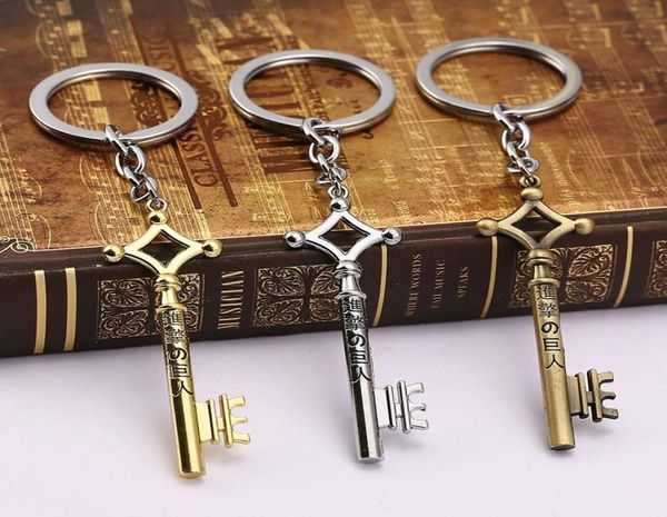 Attaque sur Titan porte-clés Eren Yeager Shingeki No Kyojin porte-clés porte-clés anneau Vintage Anime bijoux Cosplay clé entièrec7220098