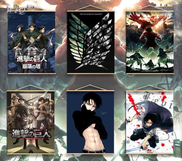 Attaque sur Titan Levi Rivaille Rival Ackerman Anime affiches toile peinture mur décor mur Art photo chambre décor décor à la maison Y09277025280