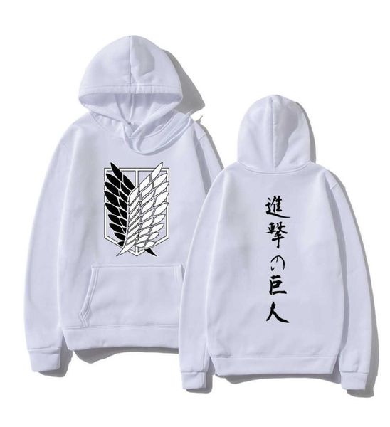 Ataque a titán HOMBRES Caperos Sweinshirts Fashion Japonese Hoodies de anime Párrasis Tops Shingeki No Kyojin Unisex ropa con capucha x063608770