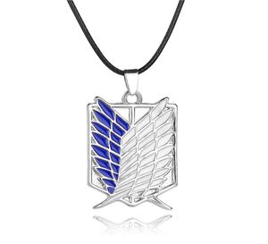 Attack on Titan New Cartoon Anime Attack on Titan Investigation Corps Flag Wing ketting Cool Metal Necklace Men Jood ZJ09036656062184