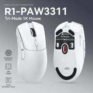 Attaque Shark R1 1000Hz Bluetooth Mouse18000DPAW3311Trimode Connection Macro Gaming Mouse 240419
