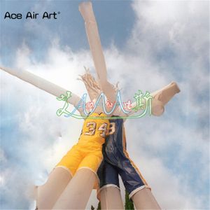 Danseur aérien de jambes gonflables de joueur de baseball de style américain attrayant et créatif pour la publicité et les jeux en vente