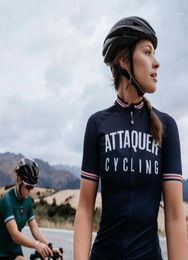 Attaquer traditionele fietsjersey vrouwen vlagstijl fietsenhirt shirt vrouwelijke korte mouw sport slijtage blusas mujer de moda5495398