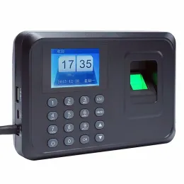 Aanwezigheid 2,4 inch Biometrische vingerafdrukaankomstmachine USB Finger Scanner Time Card Locker gratis software wachtwoord voor beveiligingssysteem