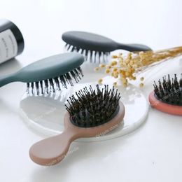 Brosse à cheveux à petit manche, peigne de Massage, poils en Nylon, Anti-perte de cheveux, poignée démêlante, coiffure sèche et humide, outils de coiffure, outils de coiffure, AppliancesCombs