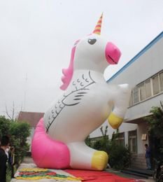 Aantrekkelijk 345m buiten opblaasbaar eenhoorn mascotte model gigantisch luchtgeblazen dier voor reclame gemaakt in China9207834