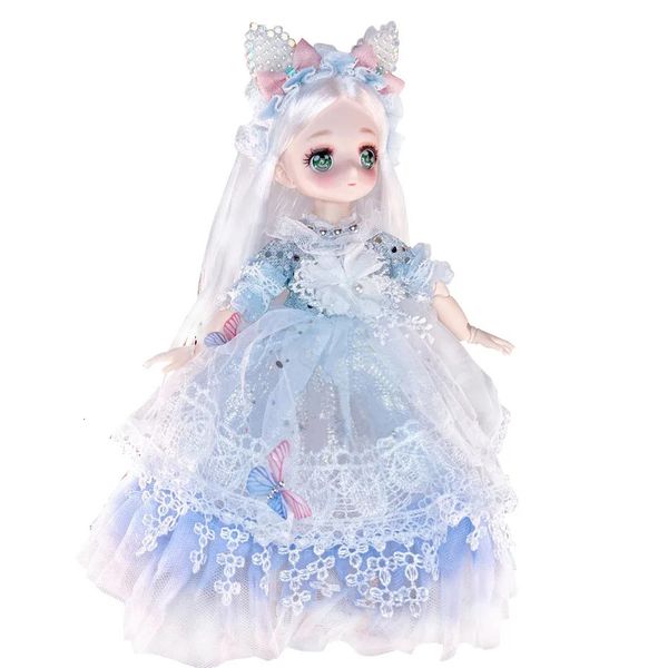 Atractivos ojos de anime 1/6 byte muñecas para niñas para niños DIY DIY ROLED COMIC MULL 30cm con vestidos vestidos de ropa 240520