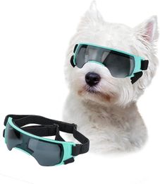ATUBAN hondenzonnebril kleine hondenbril voor kleine honden winddicht uv-bril voor honden buiten oogbescherming blauw 240108