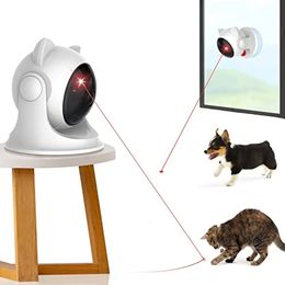 Atuban oplaadbare beweging geactiveerd Cat Laser Toy AutomaticInteractive Cat Toys voor indoor catskittenedogfast en langzame modus 240418