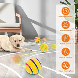 Atuban Ballas de perros de control remoto, pelota de mascotas Peppy para perros, juguete agresivo masticador, regalos automáticos de mascotas interactivas