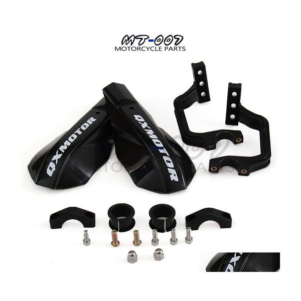 Pièces de VTT Protège-mains de guidon en plastique noir Moto Dirt Bike Motocross Mx Supermoto Wrf Quad Rmz 7/8 22Mm 11/8 28Mm Drop Deliver Dhrlf