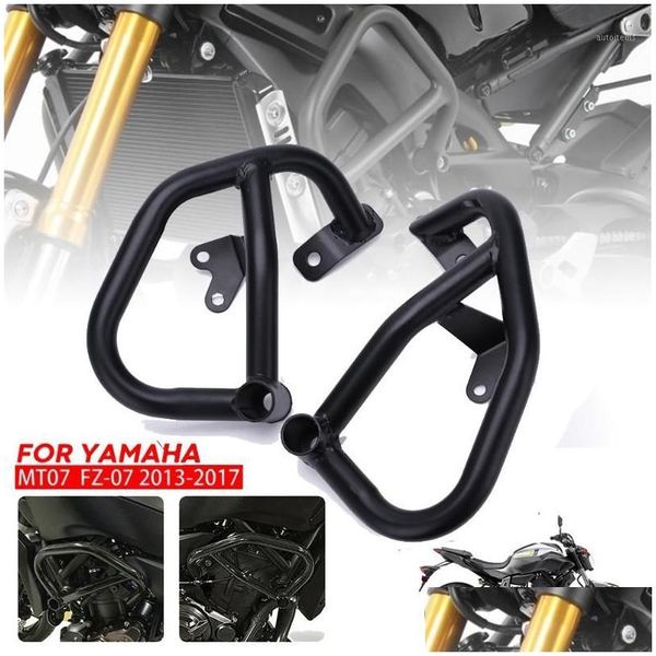 Pièces VTT Pare-chocs Garde Crash Bars Protecteur Acier Pour MT07 MT-07 2013- Fz07 Fz-07 - Livraison directe de moto Automobiles Motos S Dhrqv