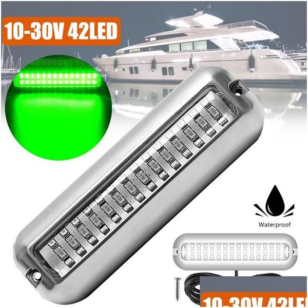 ATV Parts Inch Yacht sous-marin Light 42 Navigation LED pour le bateau Stern Anchor 10-30V Signal de voile marin Lightatv Drop Livrot Mo Dhhnk