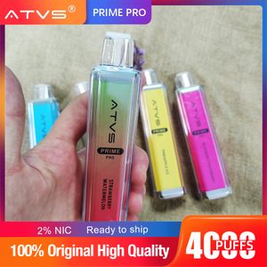 ATVS Puff 4000 Puffs Jetable E Cigarettes Vapes Pod Dispositif 1500Mah Batterie 10Ml Prérempli Vs Puff 4K Puff