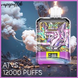 ATVS Buque de guerra 12 K Puff 12000 Puff Bar Vape Epsable E-Cigorette con pantalla de pantalla inteligente 650 mAh Batería Bang King Vape Desechable.5%