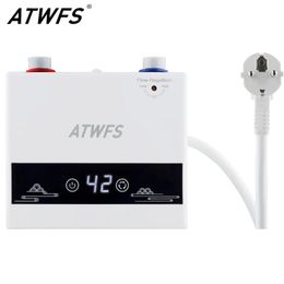 ATWFS Calentador de agua instantáneo 220 V 4000 W calentadores eléctricos portátiles para baño ducha y calefacción de cocina casera 240130