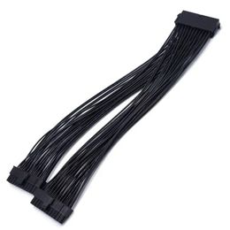 ATX 24PIN 1 tot 2 PORT VRAAGVOERTE STROOP CABLE PSU MANNEN VOOR VROUWELIJKE SPLITTER 24PIN UITSTERING KABEL PC Hardwarekabels Adapters