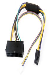 ATX 24pin to 2port 6pin alimentation câble câble de carte mère Cord d'adaptateur de connecteur pour HP 8100 8200 8300 800G1 Elite 30cm 18AWG 100PCS8052545