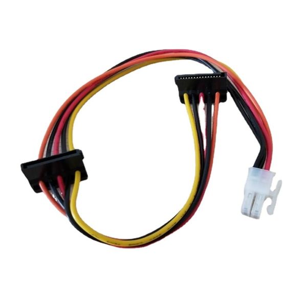 Placa base ATX de 4 pines a 2 puertos Serial ATA SATA, adaptador de disco duro, Cable de alimentación para Lenovo IPC Tax Controller 18AWG3302596