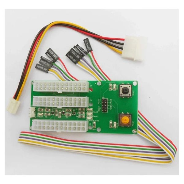 ATX ALIMENTATION Câble de démarrage synchrone Alimentation Multi Alimentation 24 broches IDE 4 broches Power Start Board pour Mineur de monnaie ETH